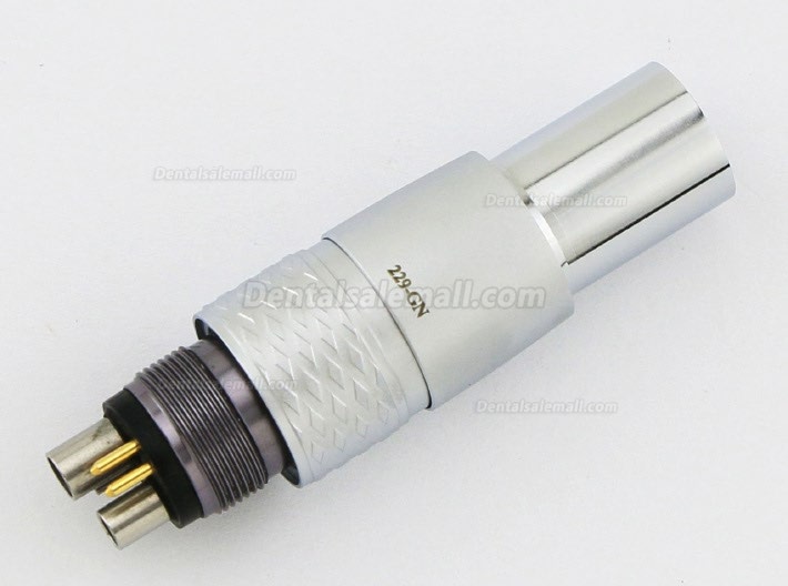 COXO CX229-GN Dental LED 6 Hole Coupling Quick Coupler Fit NSK Phatelus Turbine Handpiece